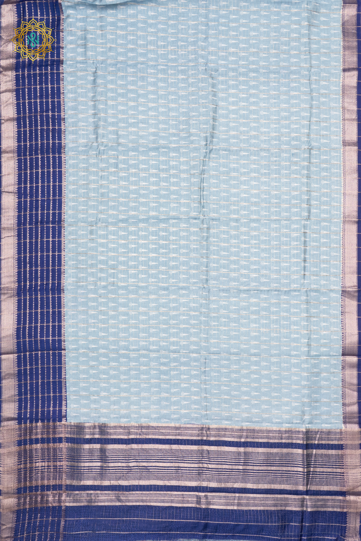 AQUA BLUE WITH  BLUE - BUTTER CREPE