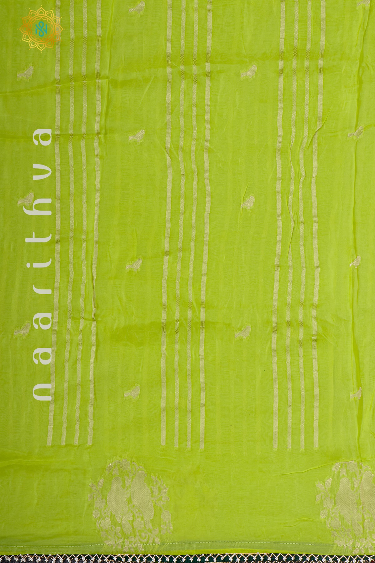 LIGHT GREEN WITH BOTTLE GREEN - DOLA SILK