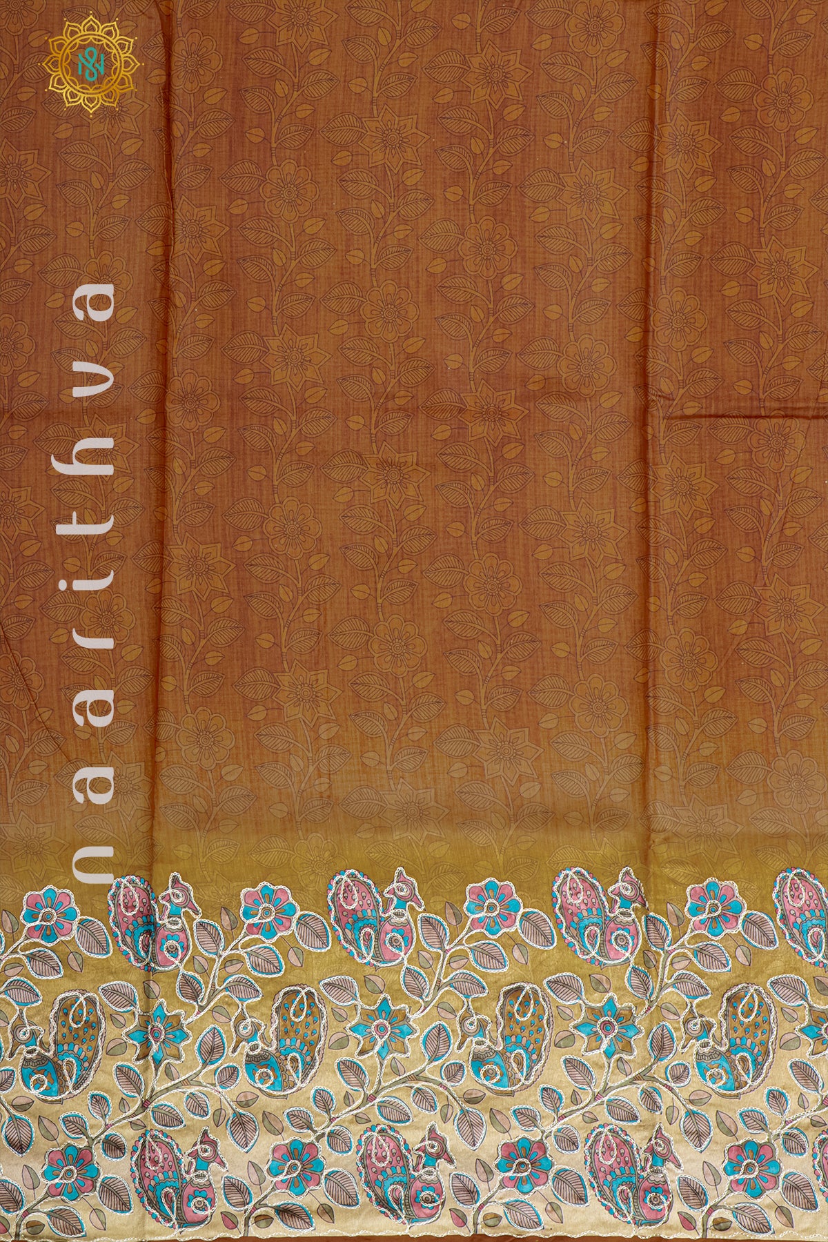 RUST ORANGE - CHANDERI SILK COTTON