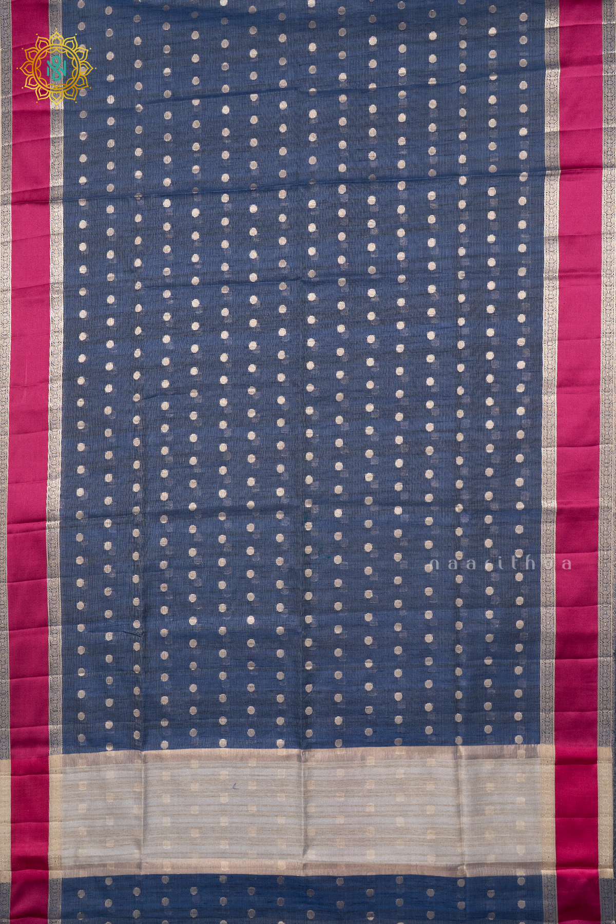 BLUE WITH PINK - KOTA COTTON