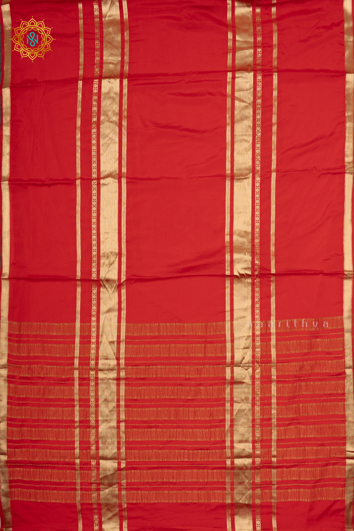 RED - SEMI MYSORE CREPE SILK