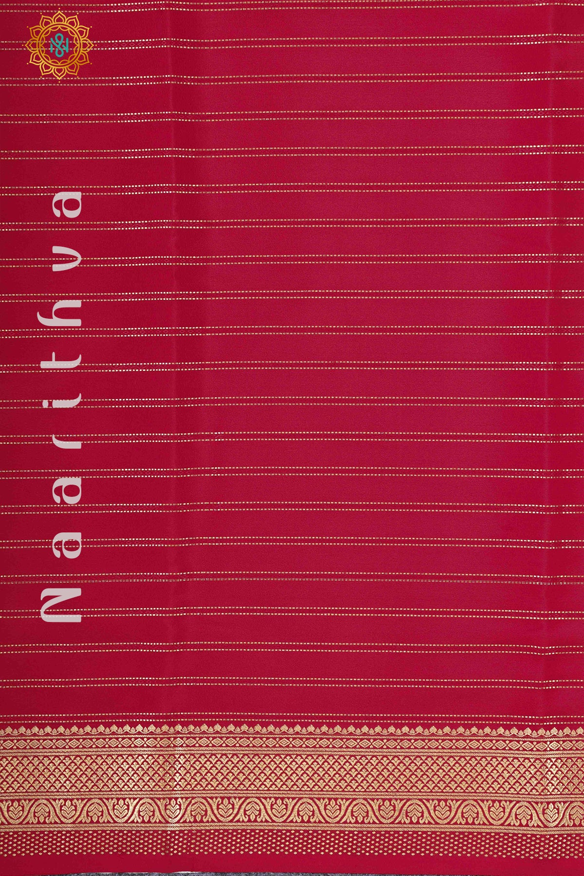 RED - PURE MYSORE CREPE SILK