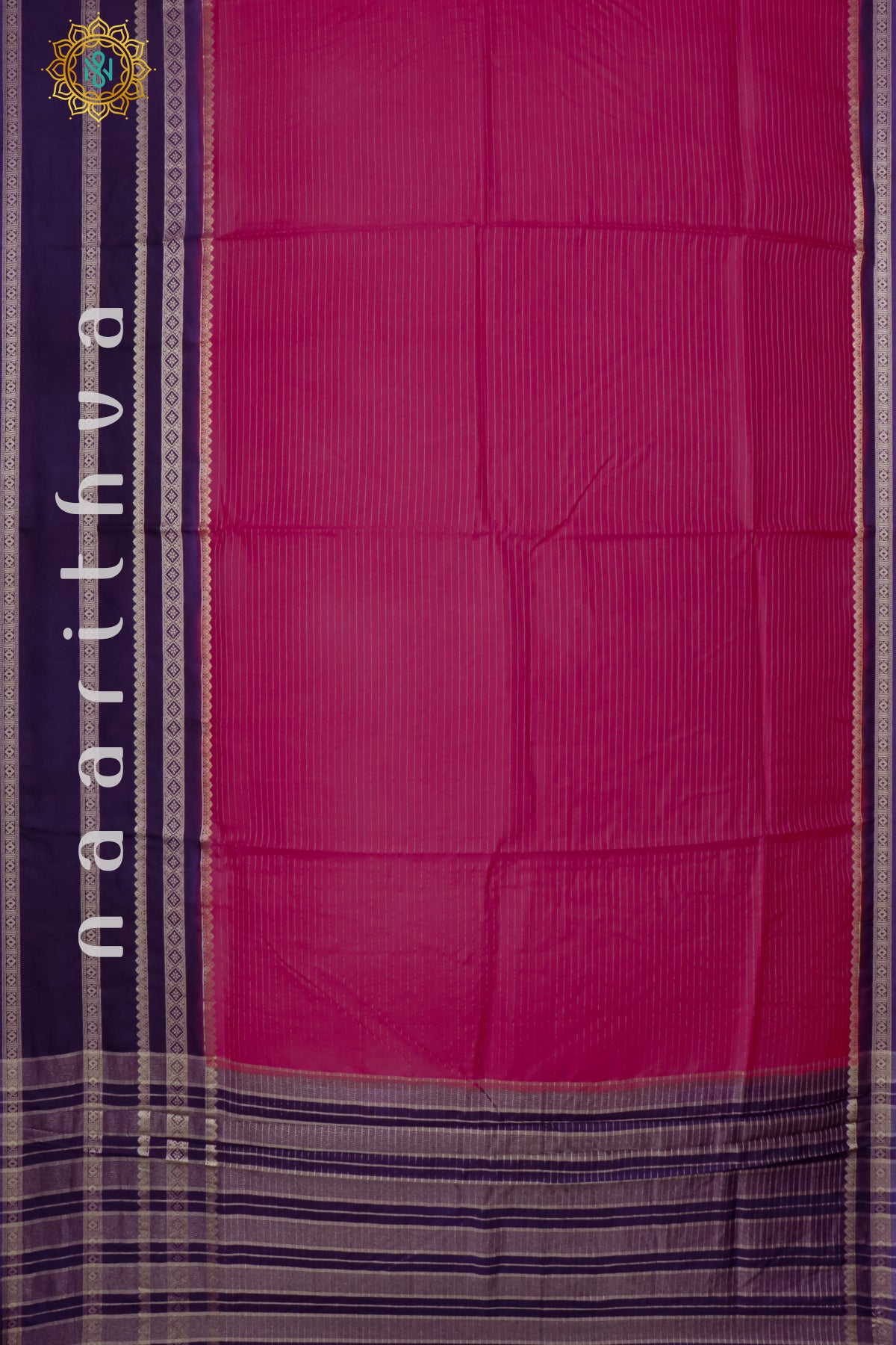 PINK WITH NAVY BLUE - DOLA SILK