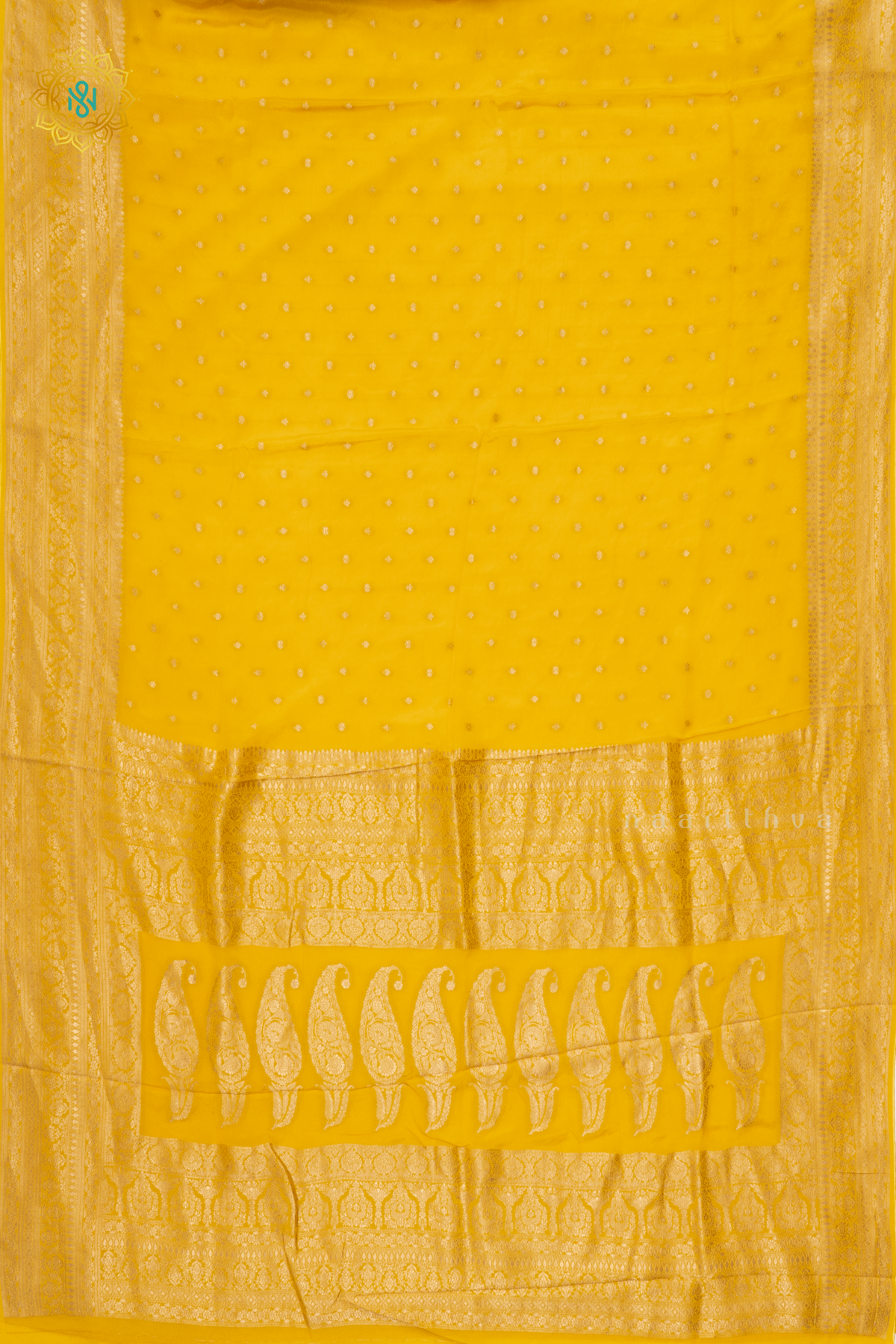 YELLOW - SEMI BANARASI CREPE