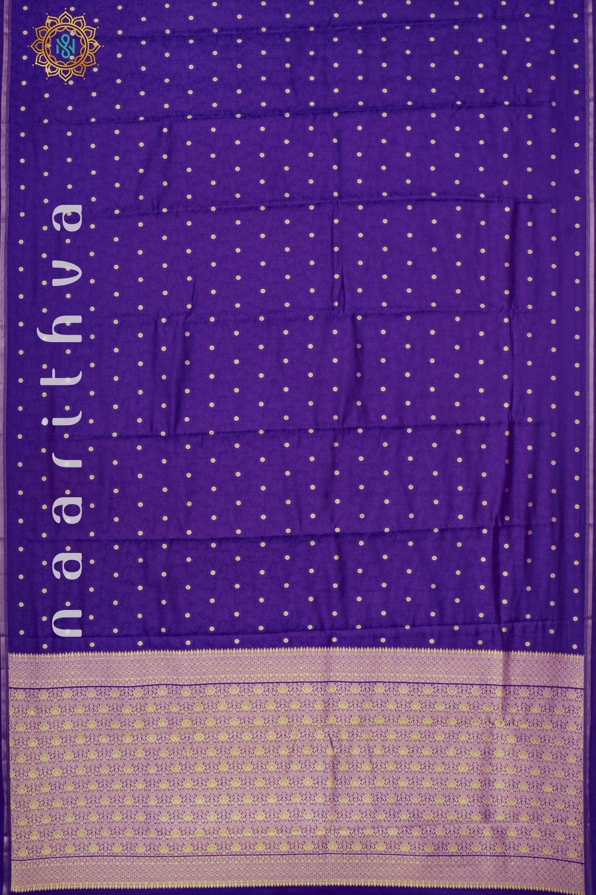 BLUE - SEMI MYSORE CREPE SILK