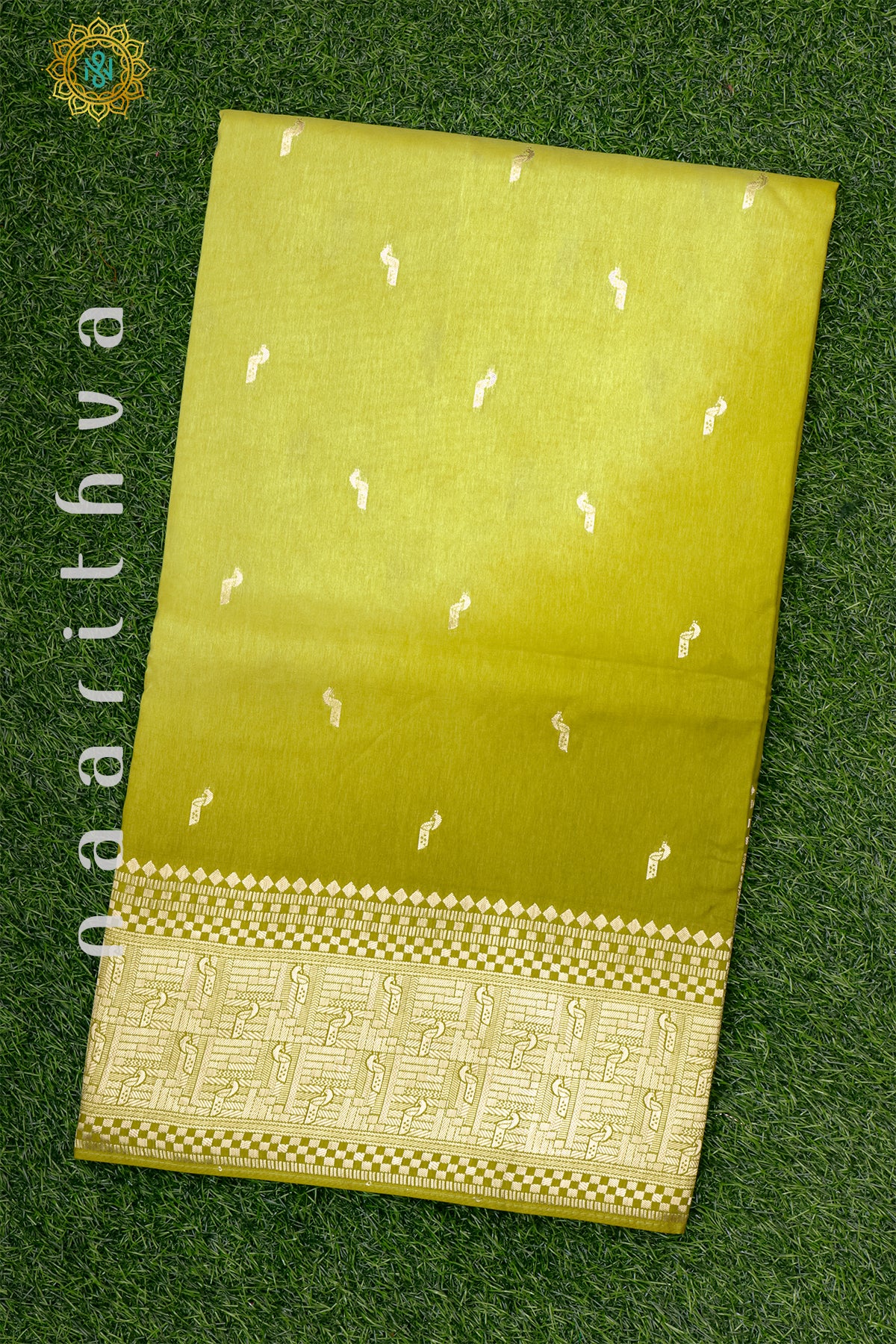 LEMON YELLOW WITH GREEN - DOLA SILK