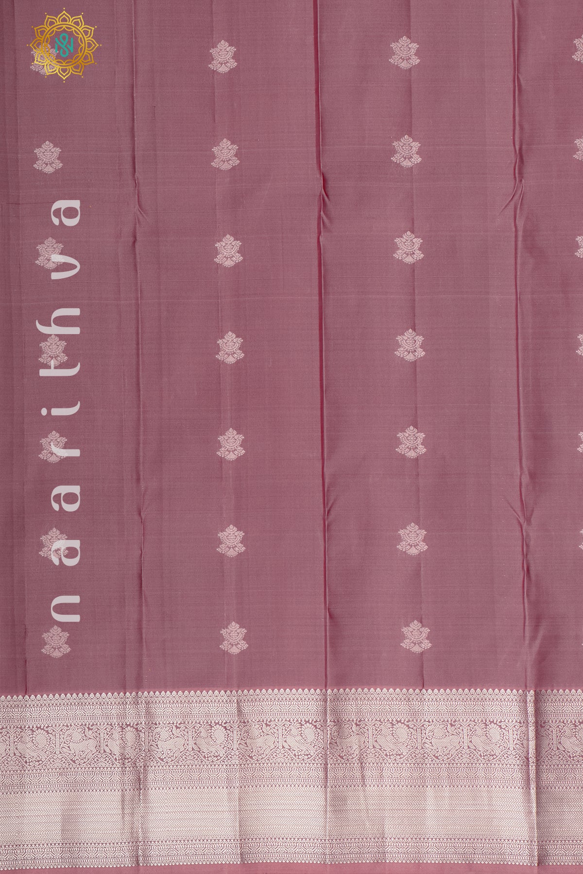 MAUVE WITH DEEP WINE - KANJIVARAM PURE MIX