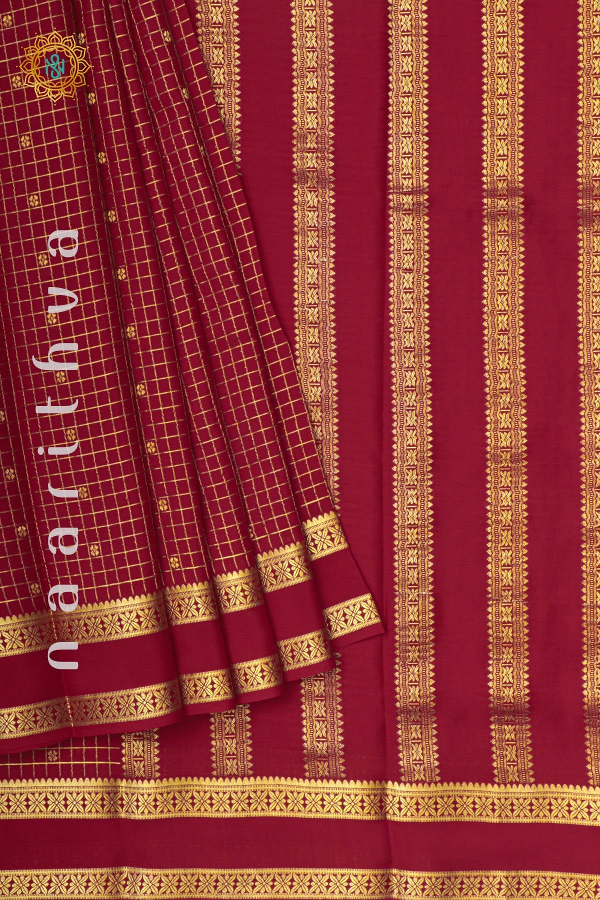 RED - PURE MYSORE CREPE SILK