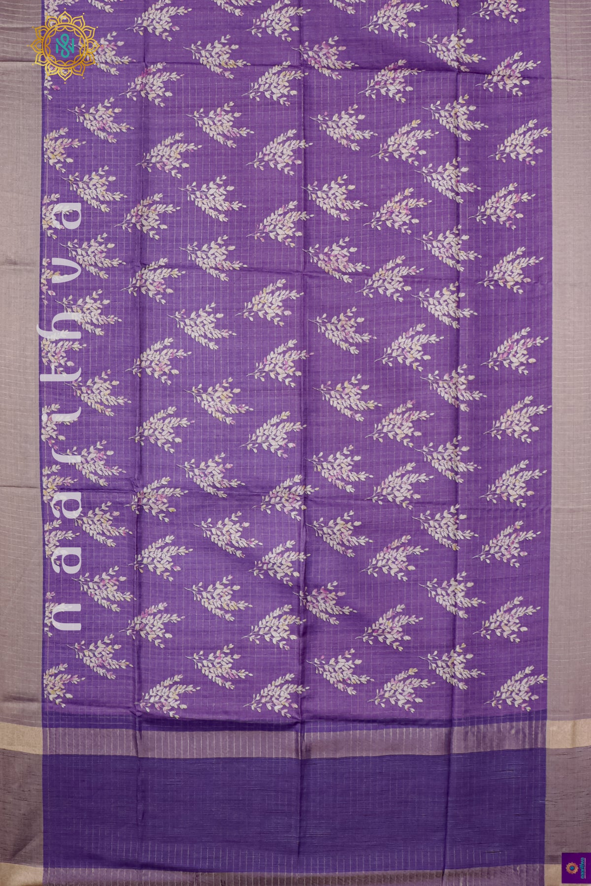 PURPLE - SEMI TUSSAR SILK