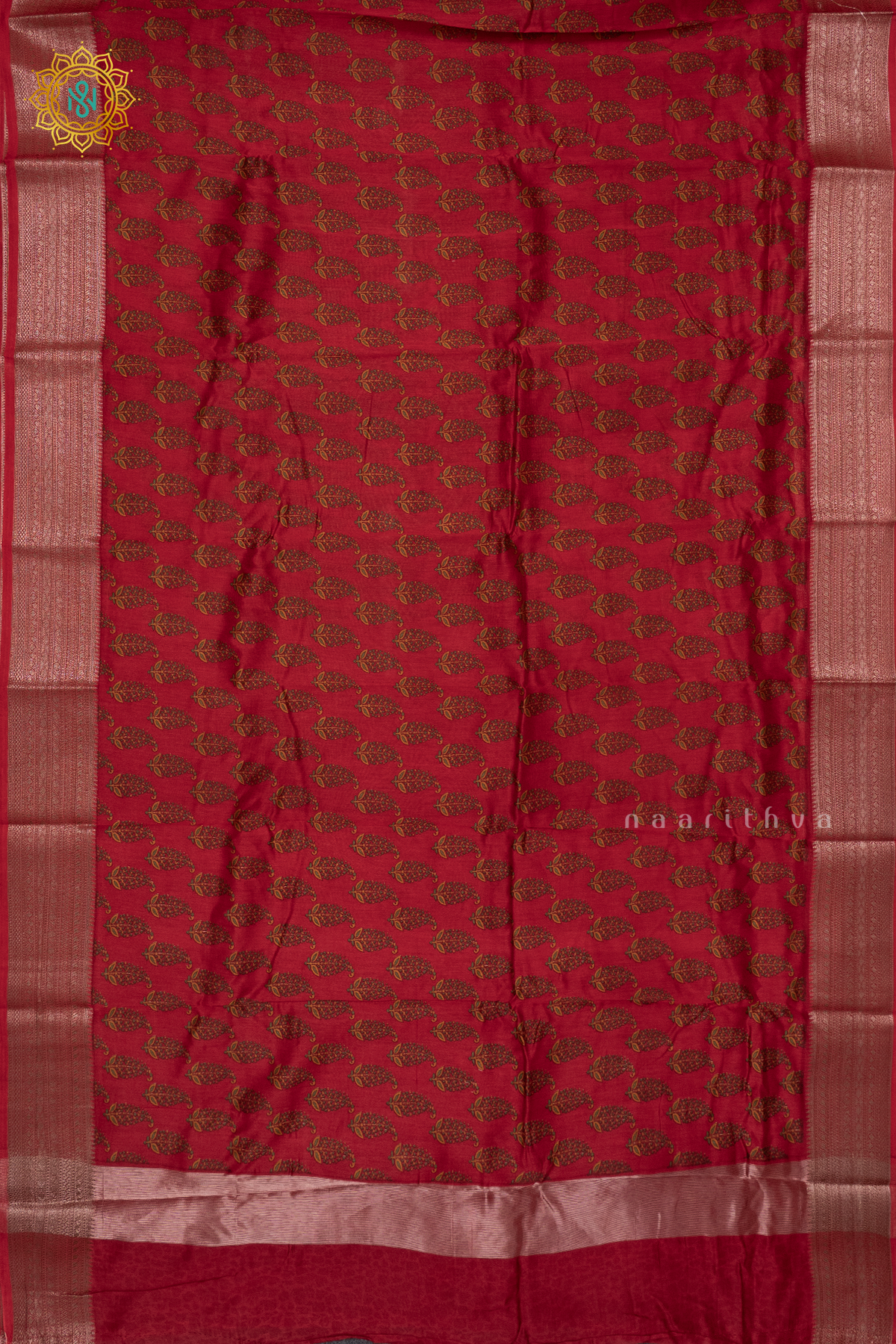 RED - CHANDERI SLK COTTON