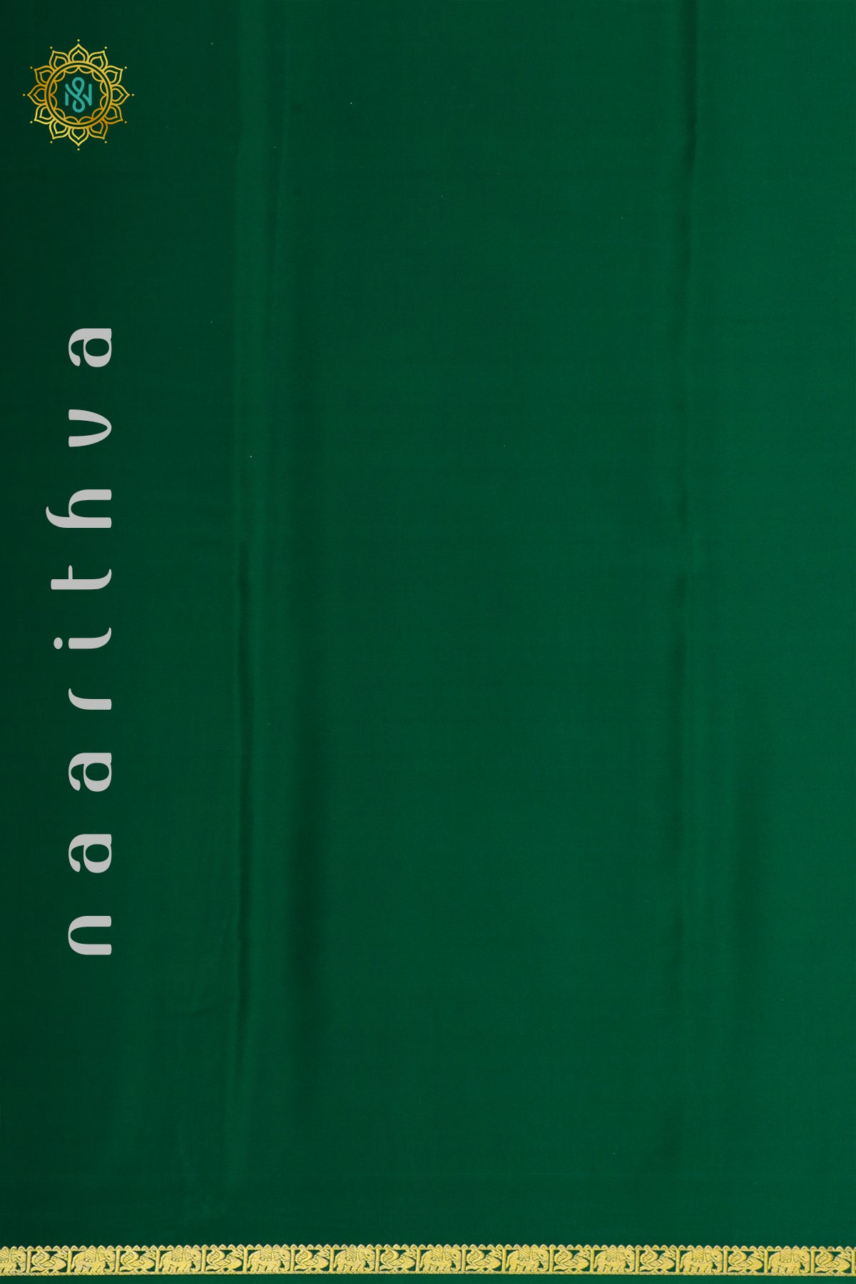 BOTTLE GREEN - PURE MYSORE CREPE SILK