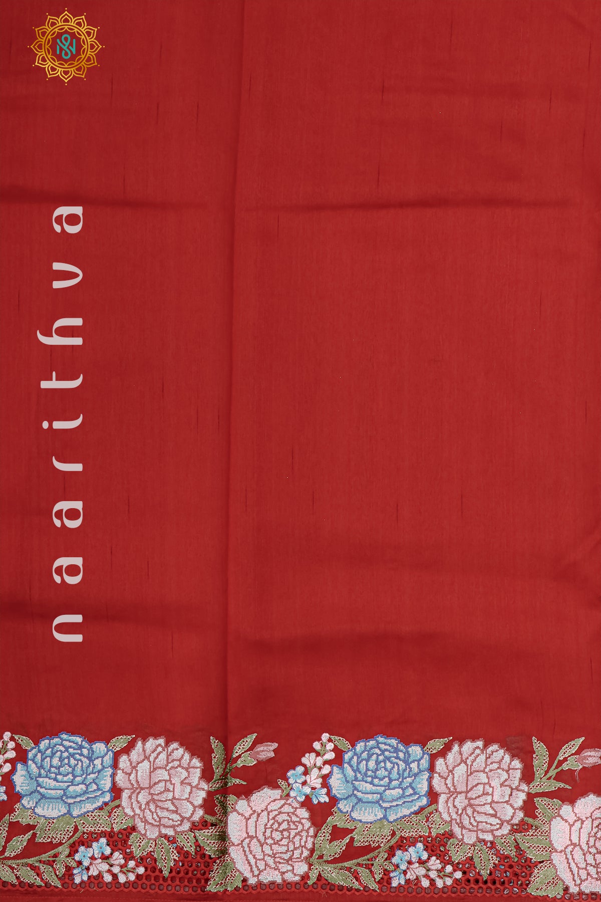 RED - TUSSAR SILK