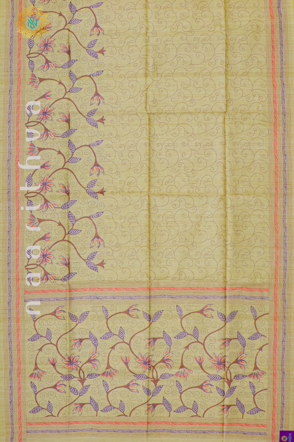 BEIGE - SEMI TUSSAR SILK