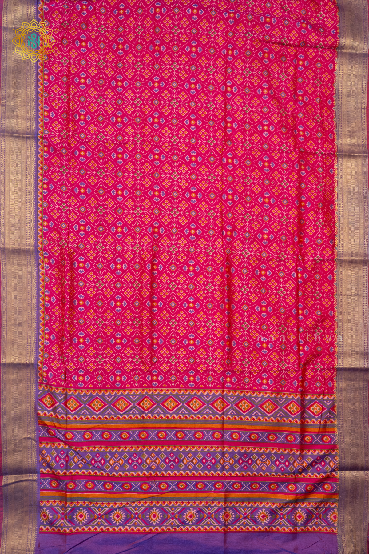 PINK WITH PURPLE - SEMI PATOLA SILK