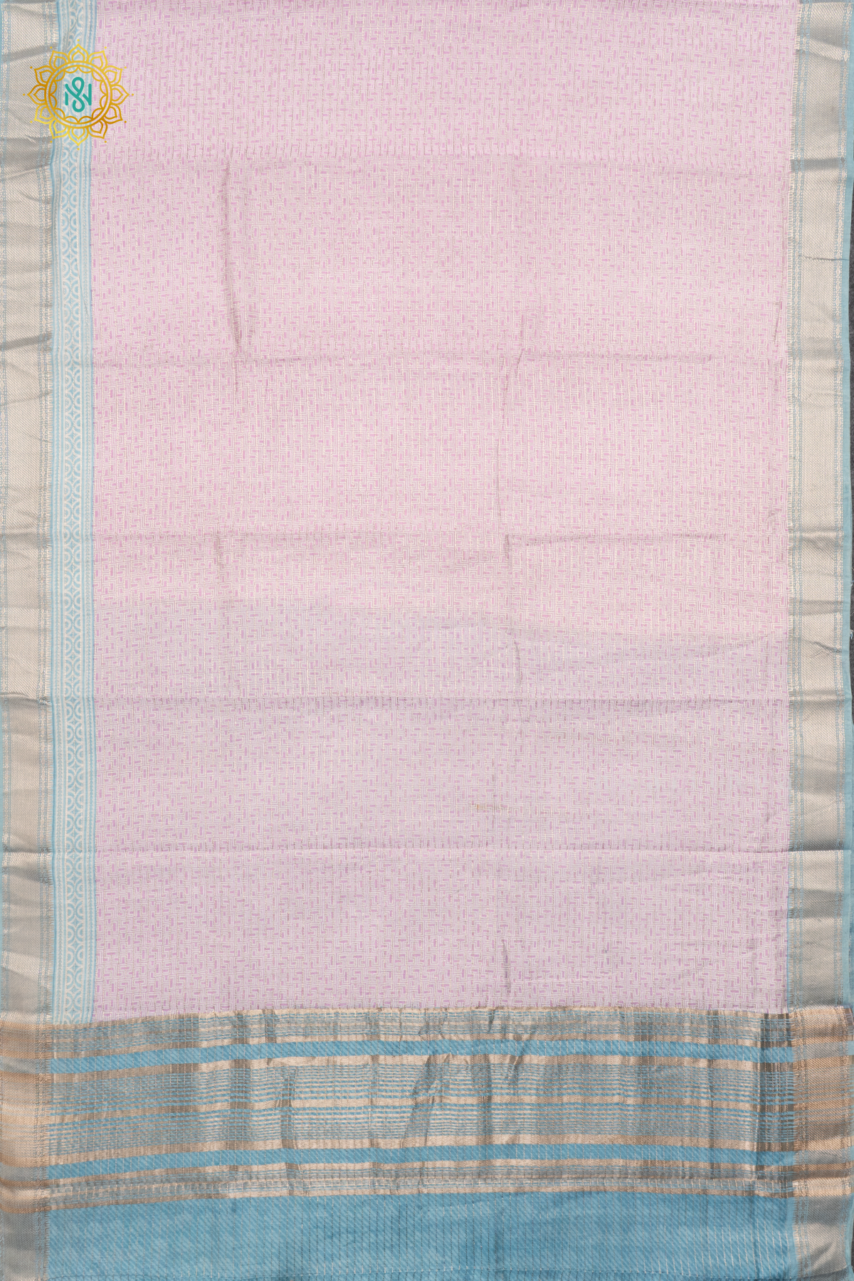LAVENDER WITH AQUA BLUE - BUTTER CREPE