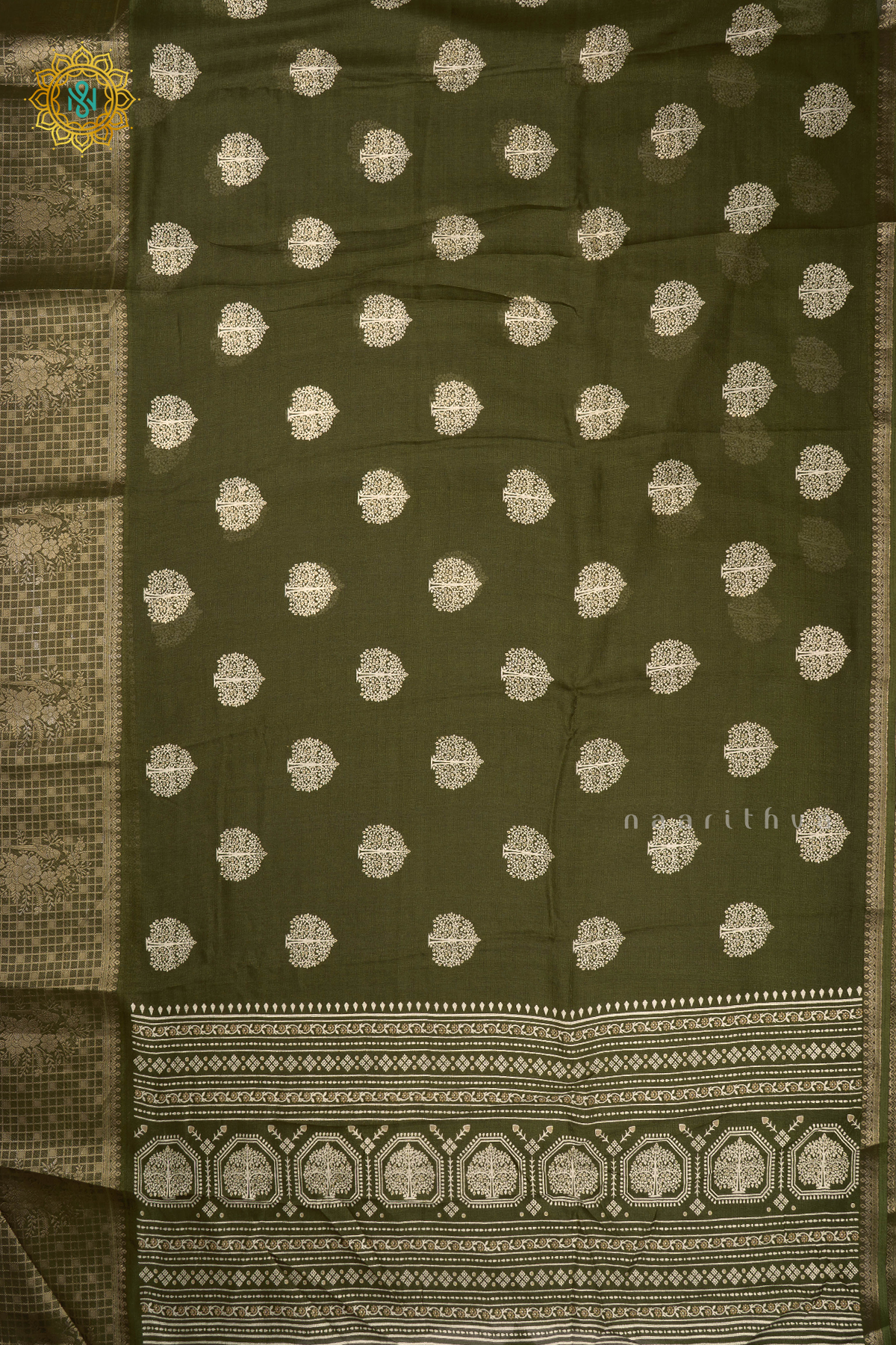 OLIVE GREEN - SEMI GEORGETTE