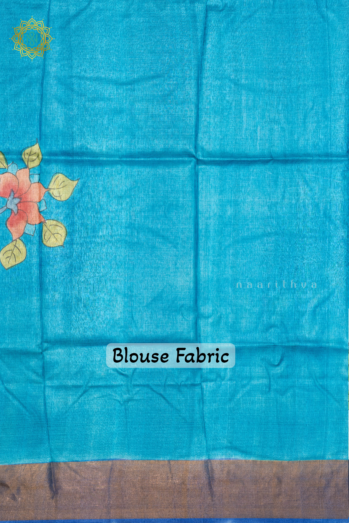 SKY BLUE WITH BLUE - PURE TUSSAR SILK