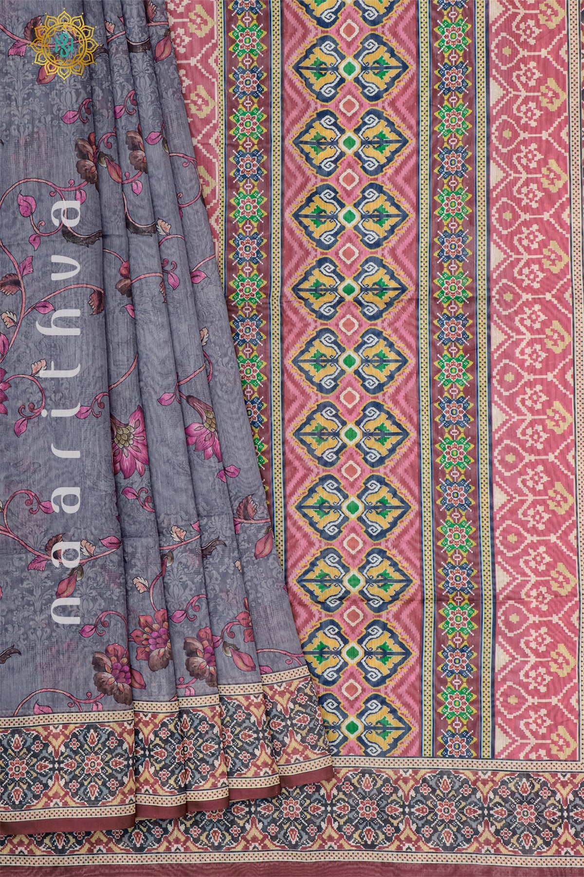 GREY - CHANDERI SILK COTTON