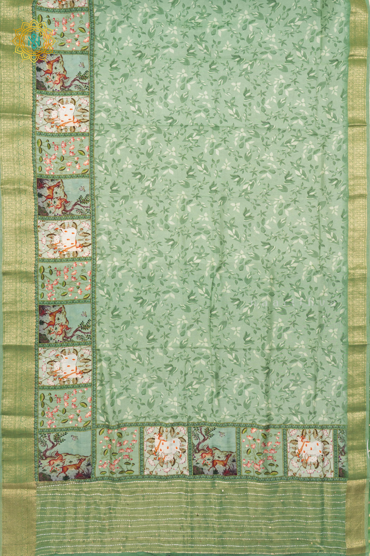 PISTA GREEN - SEMI CREPE SILK