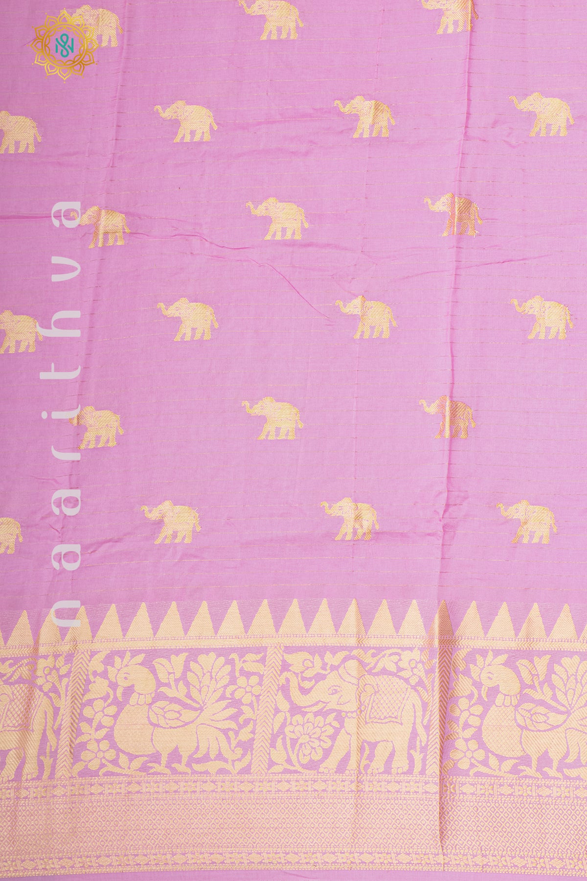 LIGHT PINK WITH RANI PINK - DOLA SILK