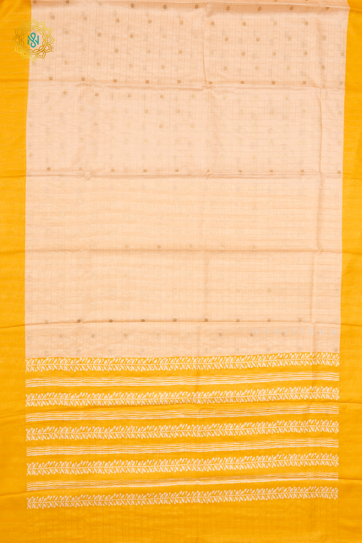 BEIGE WITH YELLOW - SEMI TUSSAR