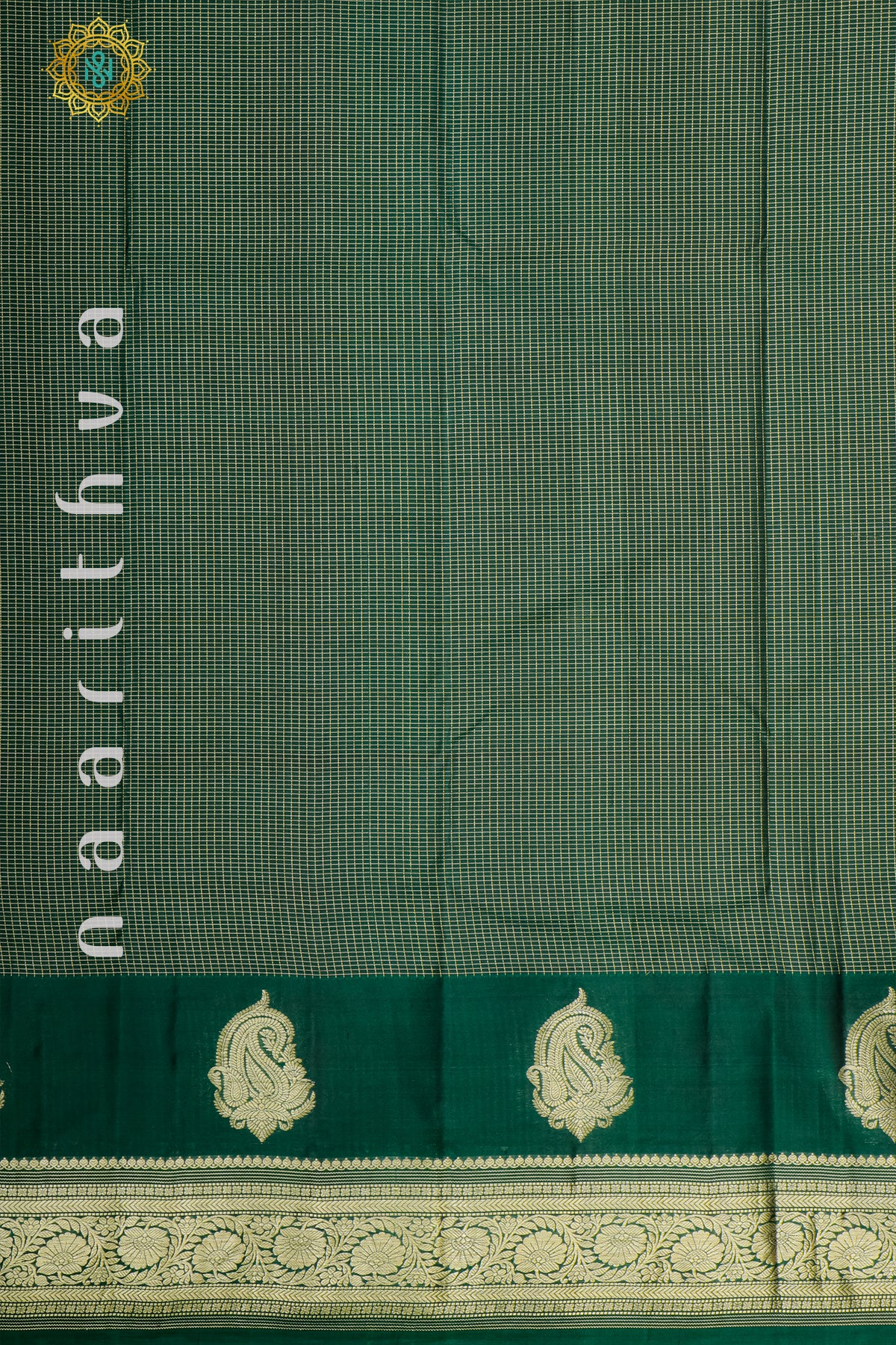 BOTTLE GREEN - PURE KANJIVARAM SILK