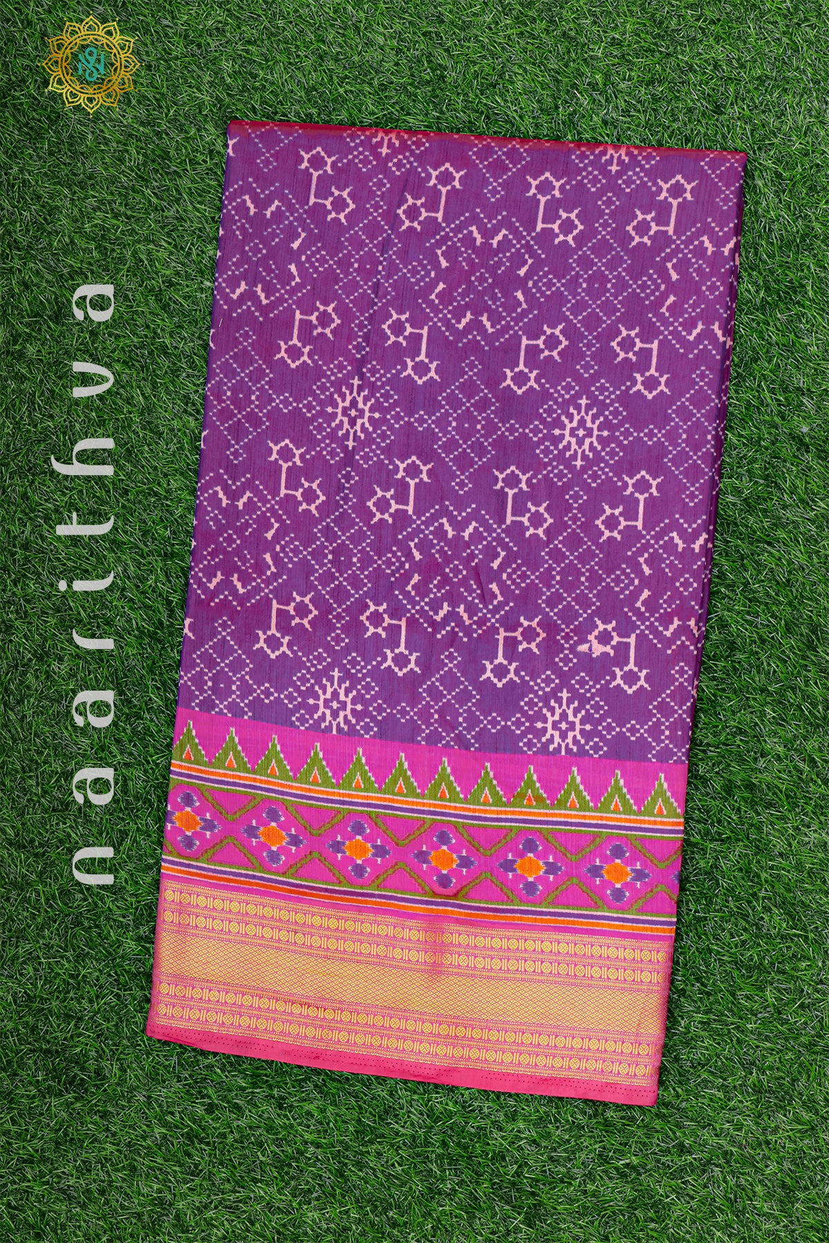 DUAL SHADE OF MAGENTA WITH PINK - SEMI CREPE SILK