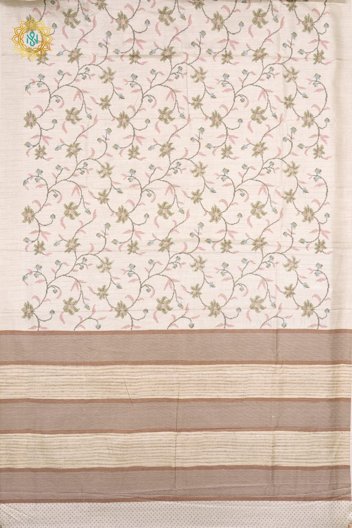 OFF WHITE WITH GREEN - KOTHA TUSSAR