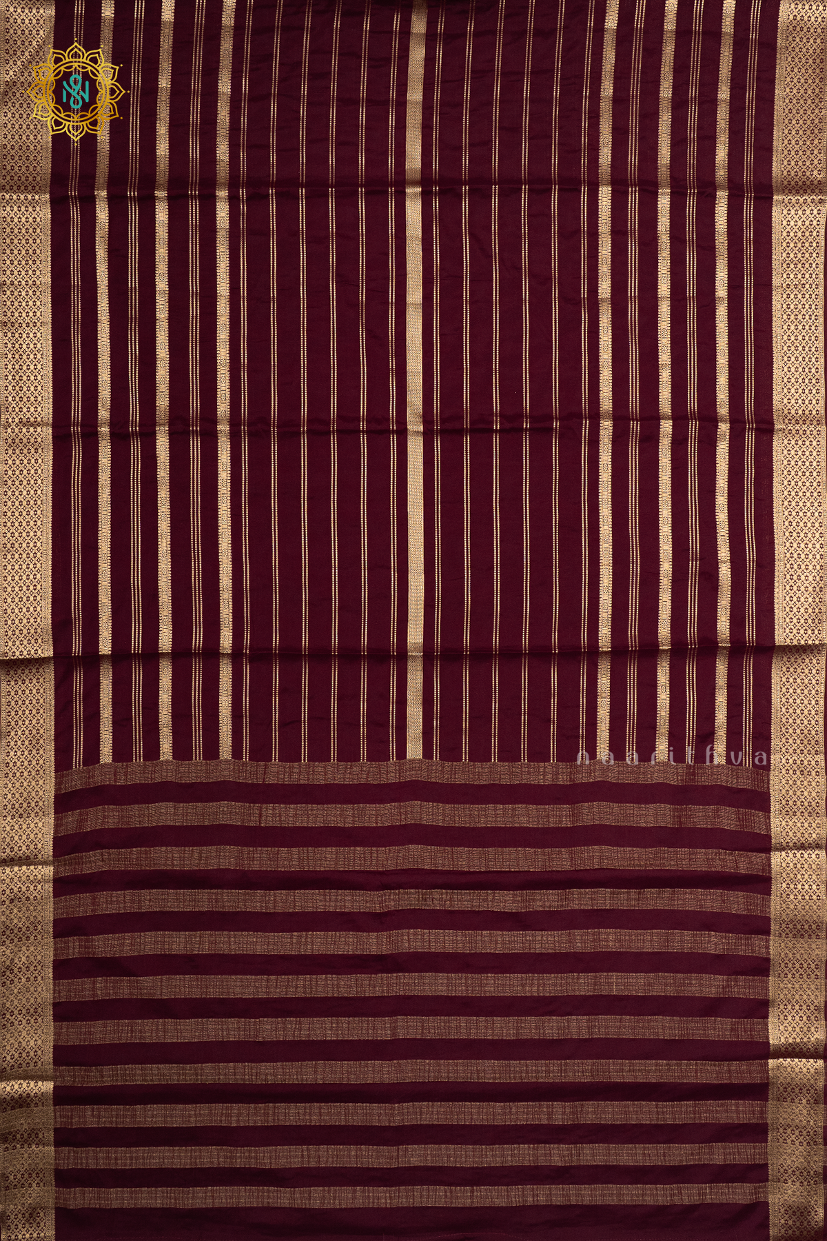 BROWN - SEMI MYSORE CREPE SILK