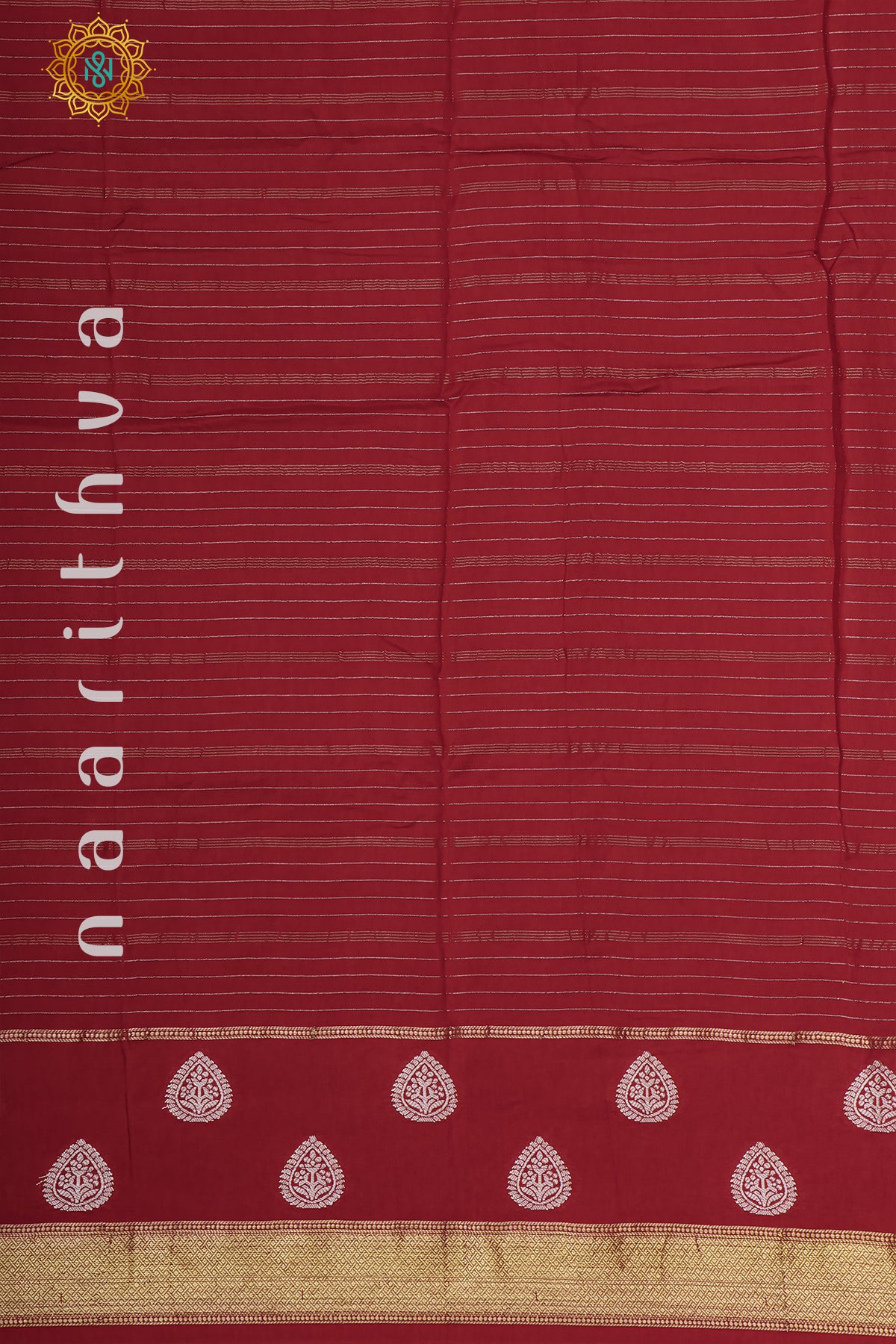 RED WITH GREEN - DOLA SILK