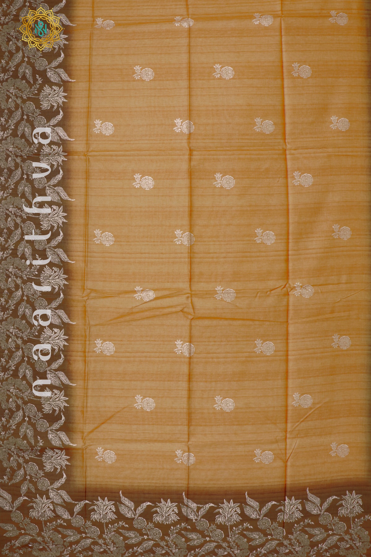 BROWN - SEMI TUSSAR SILK