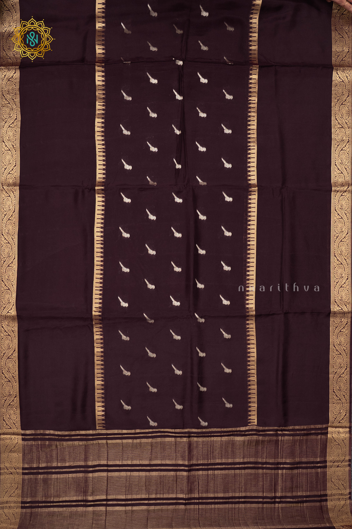 BROWN - SEMI CREPE SILK