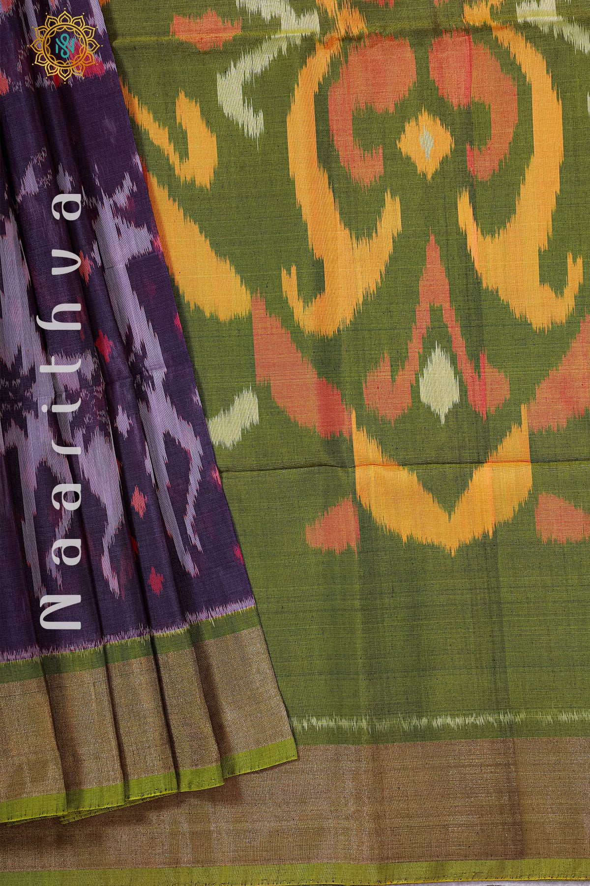 PURPLE WITH GREEN - IKAT SICO