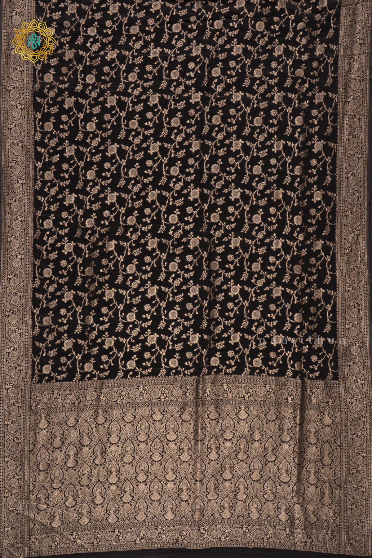 BLACK - SEMI BANARASI CREPE