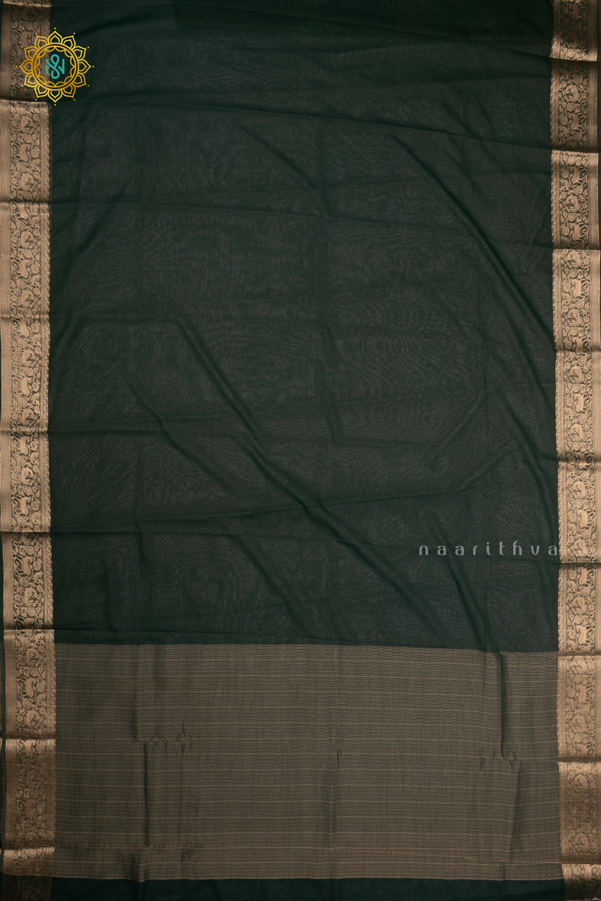 BOTTLE GREEN - SEMI GEORGETTE