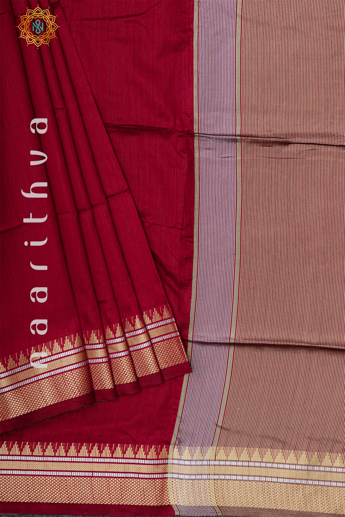 RED - RAW SILK