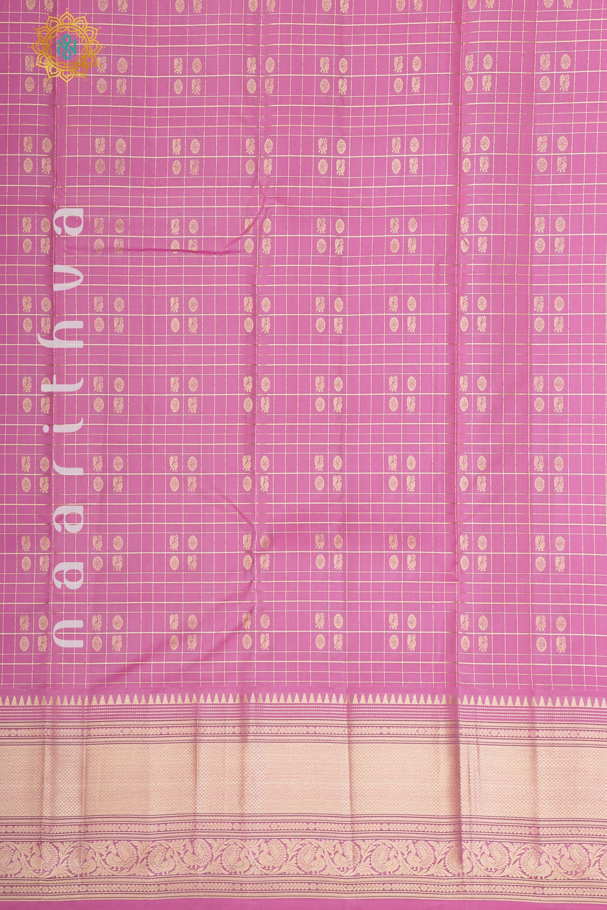 PINK WITH PURPLE - PURE KANJIVARAM SILK