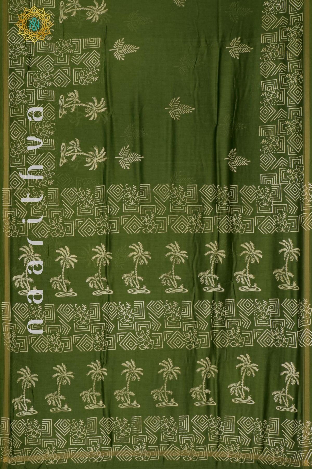 GREEN - CHANDERI  COTTON