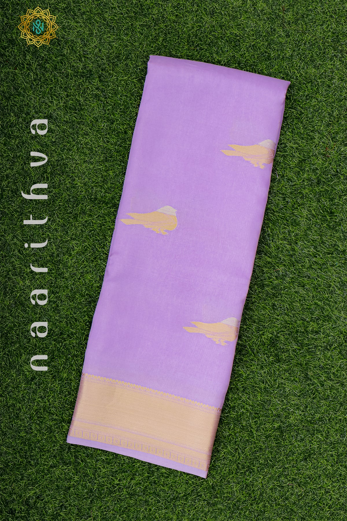 LAVENDER WITH MAROON - DOLA SILK