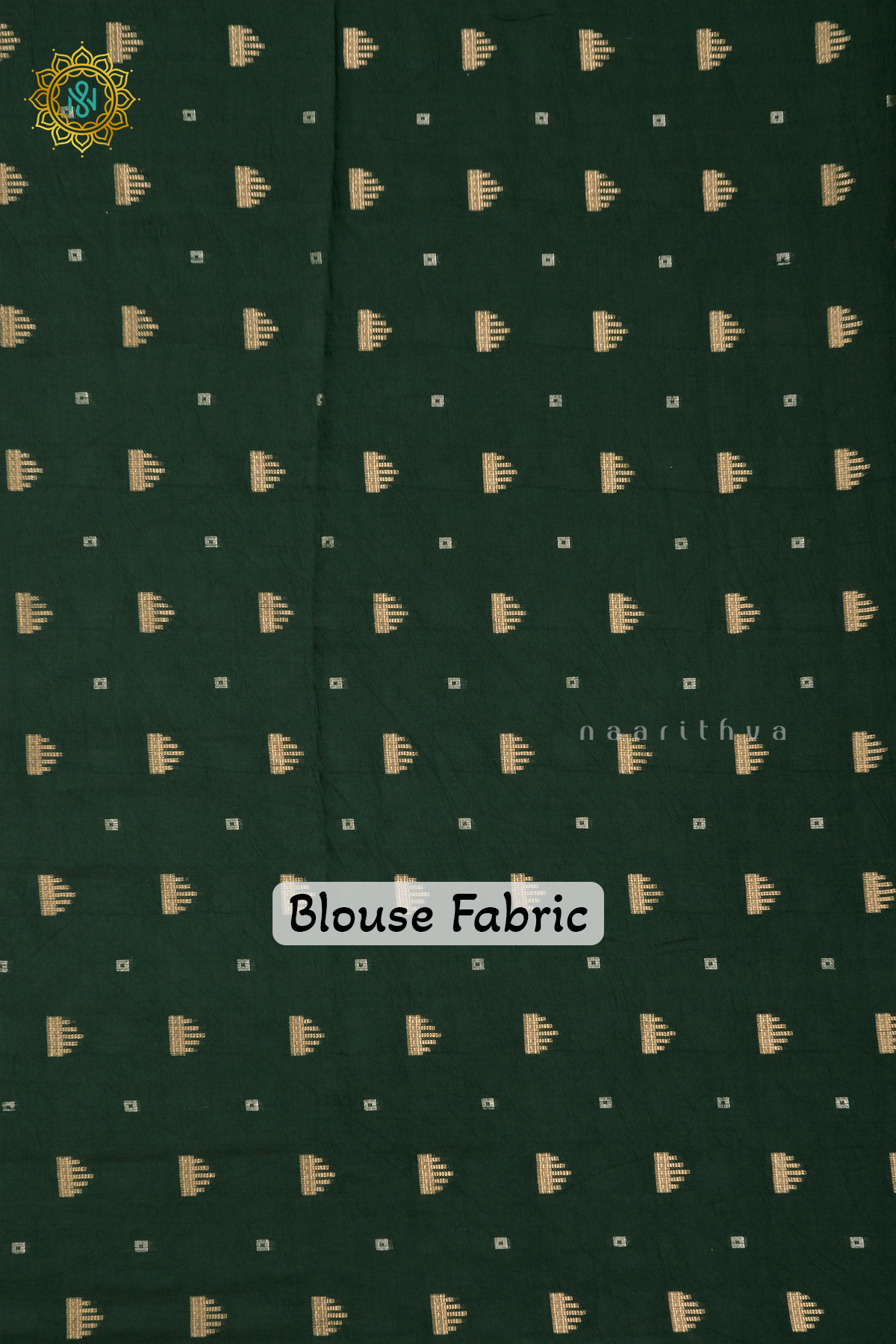RED WITH GREEN - SEMI CREPE SILK