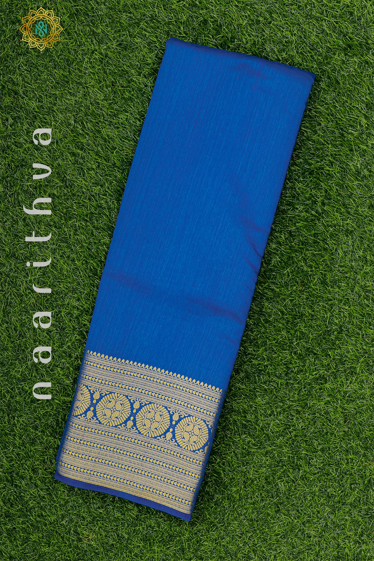 BLUE - SEMI RAW SILK