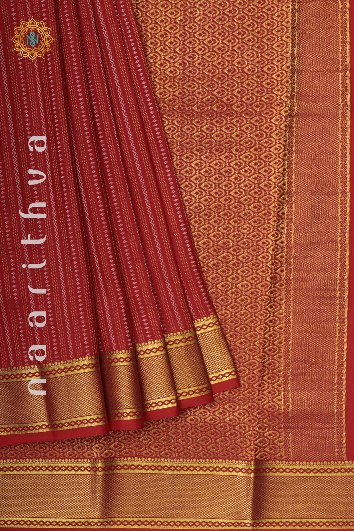 RED - PURE MYSORE CREPE SILK