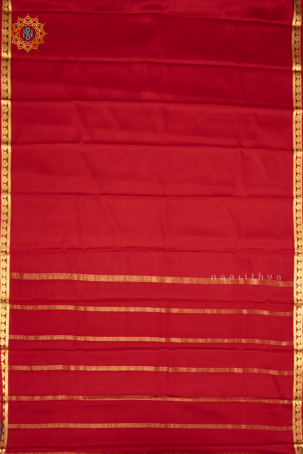 RED - PURE MYSORE CREPE SILK