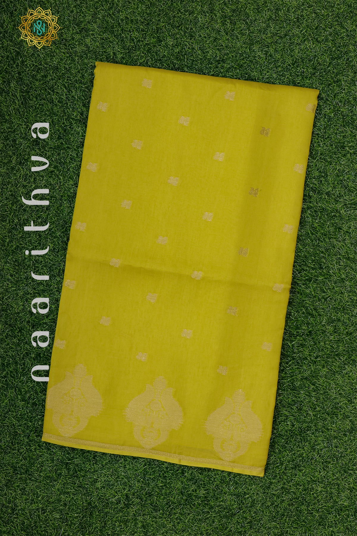 YELLOW WITH BROWN - DOLA SILK