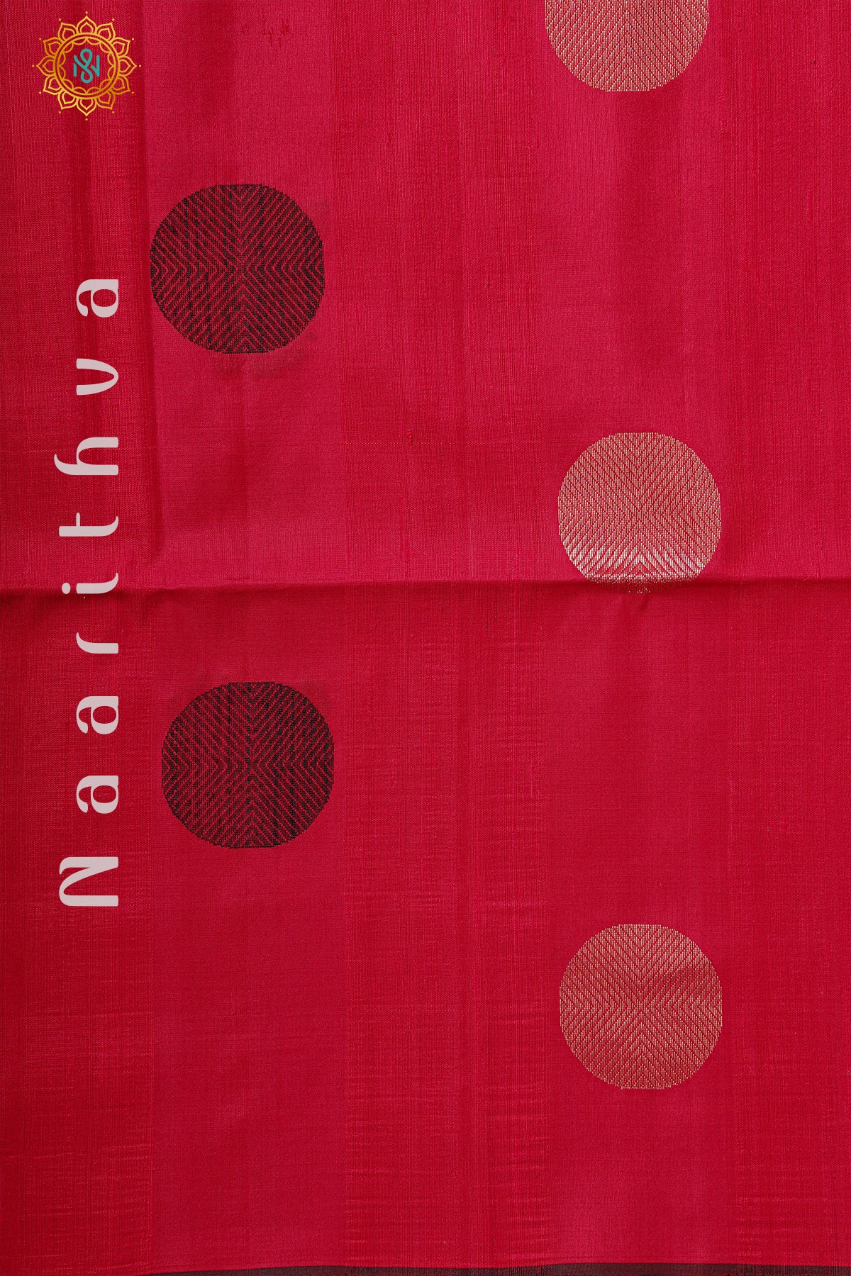 RED WITH GREY & BLACK - PURE KANJIVARAM SOFT SILK