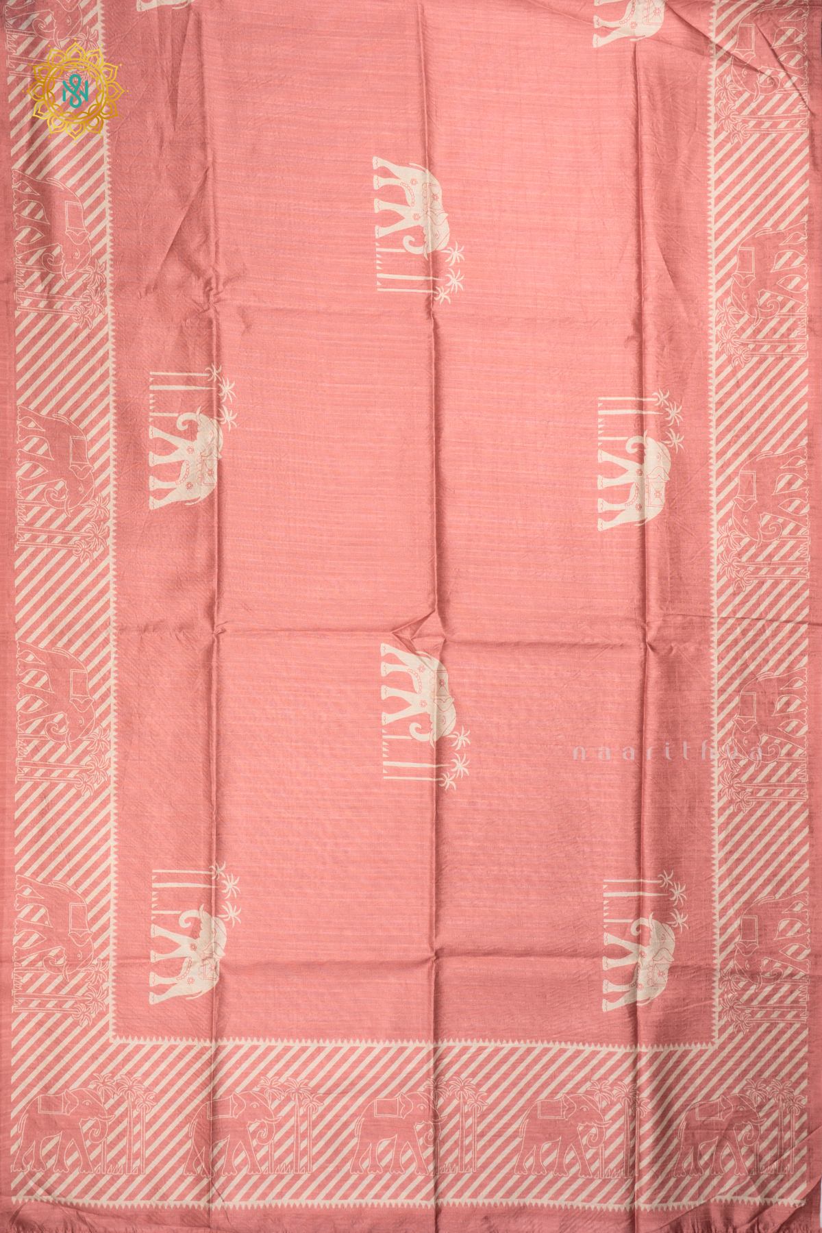 PEACH - SEMI TUSSAR SILK