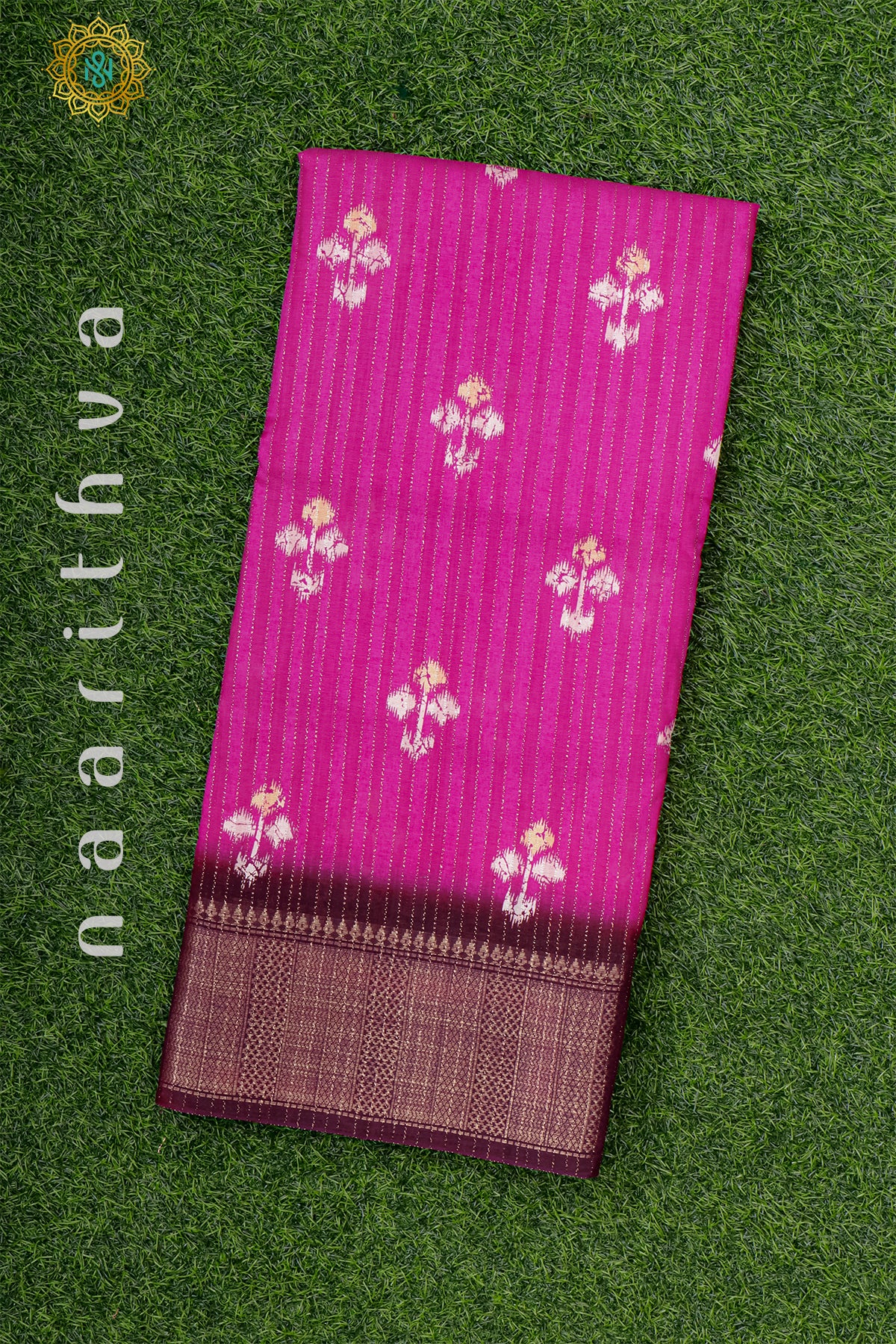 RANI PINK WITH DEEP WINE - SOFT COTTON