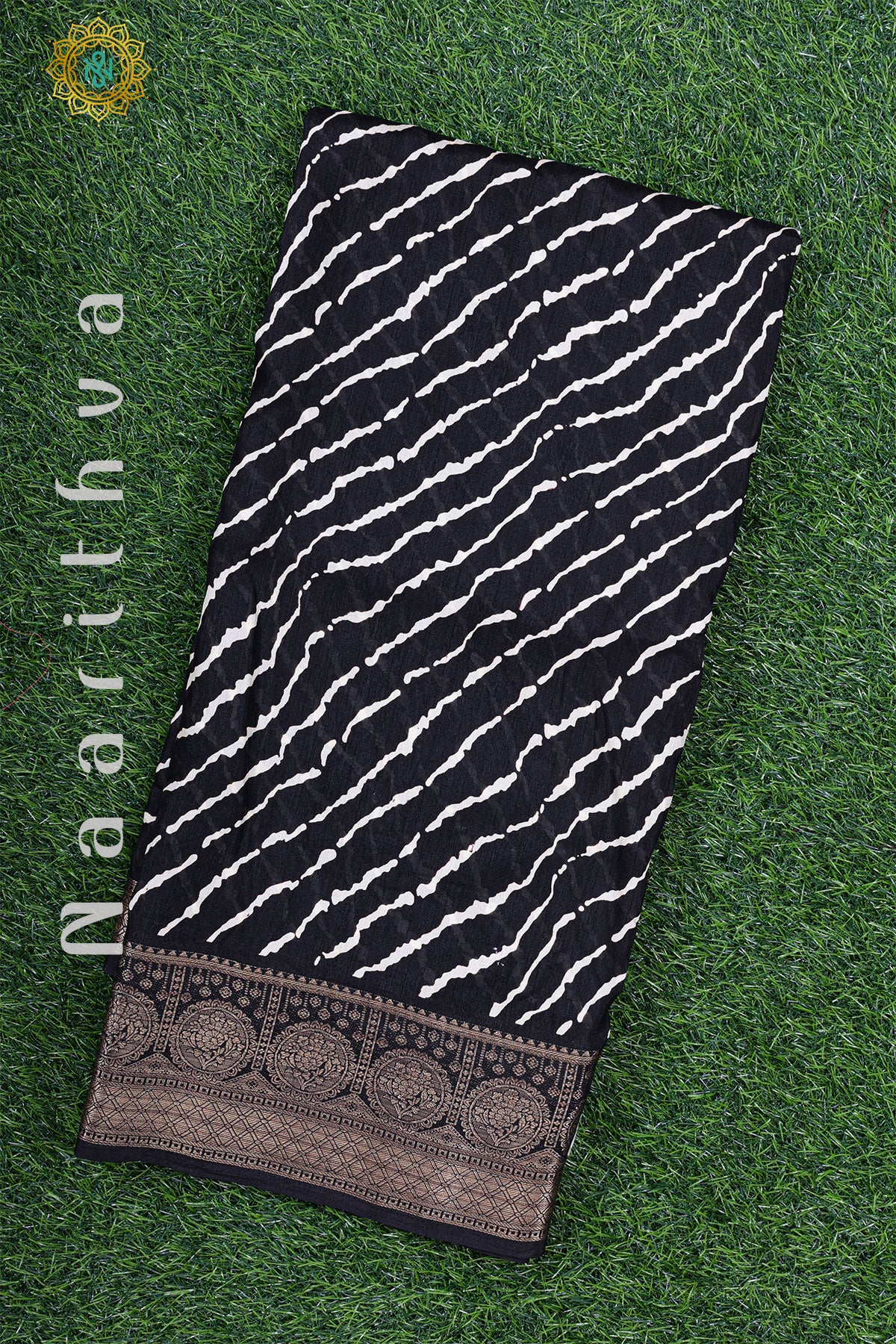 BLACK - CASUAL WEAR PRINTED BUTTER CREPE