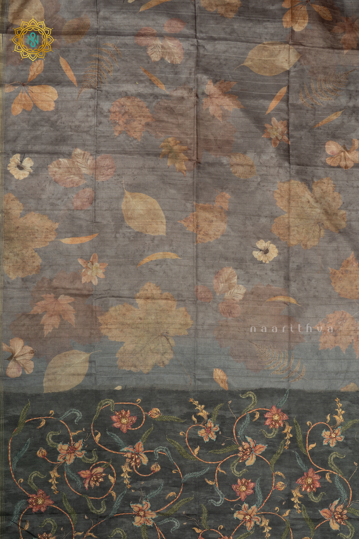 GREY WITH ELEPHANT GREY - KOTHA TUSSAR SILK