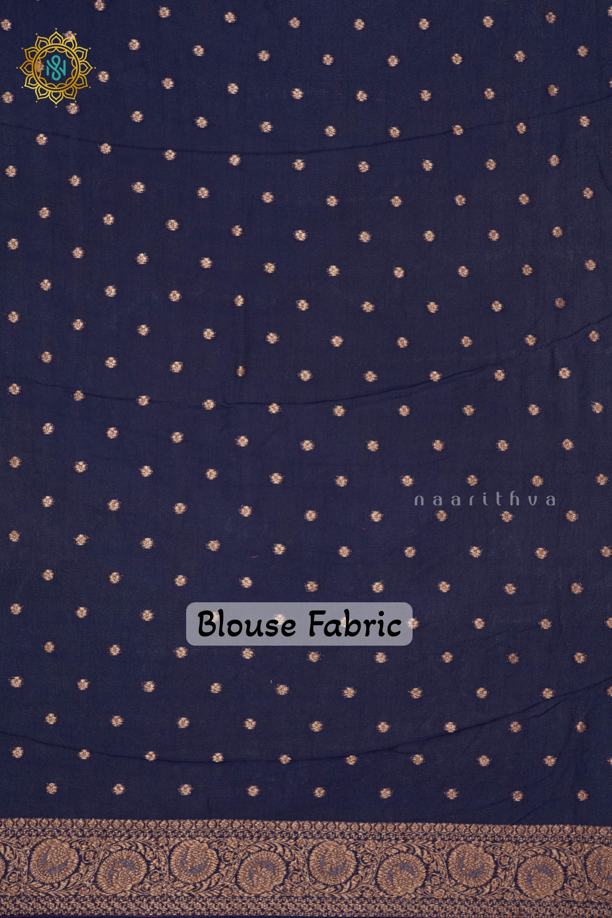 PINK WITH BLUE -  SEMI GEORGETTE
